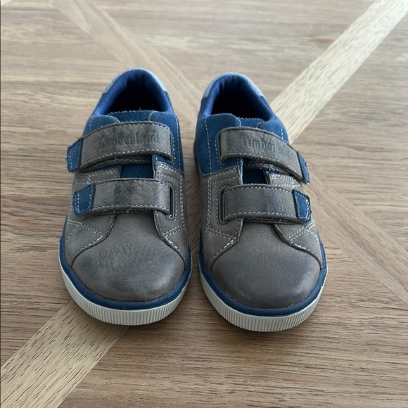 Timberland Kids Gray and Blue Shoes - Picture 1 of 6